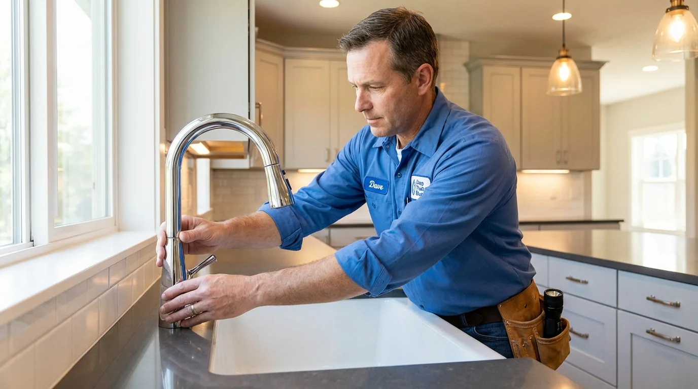 Kitchen faucet installation by Johns Plumbing LLC in Williamston