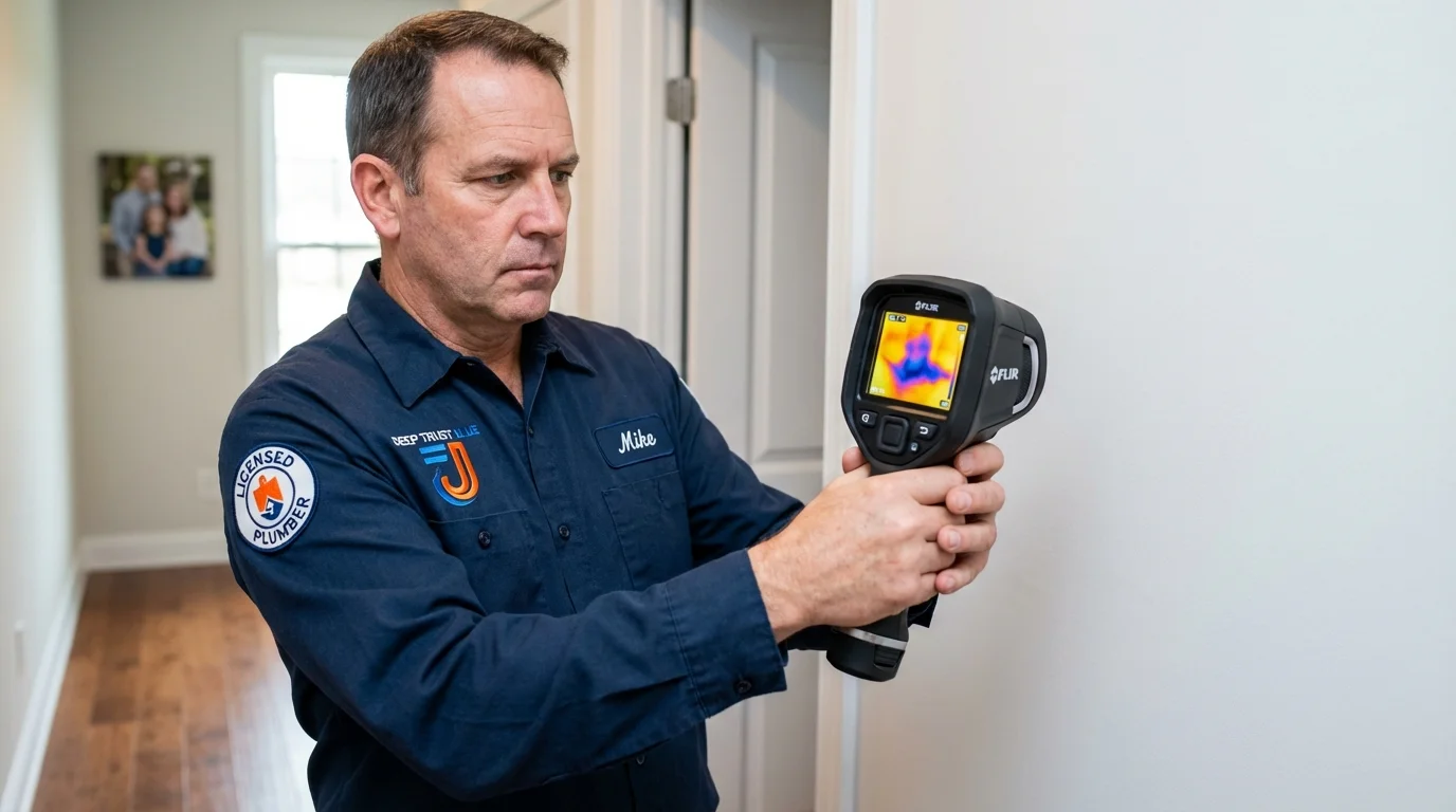 Thermal imaging leak detection by Johns Plumbing LLC in Williamston